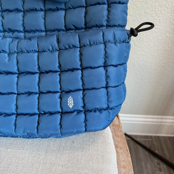 Free people quilted hiker backpack French blue - Picture 3 of 6